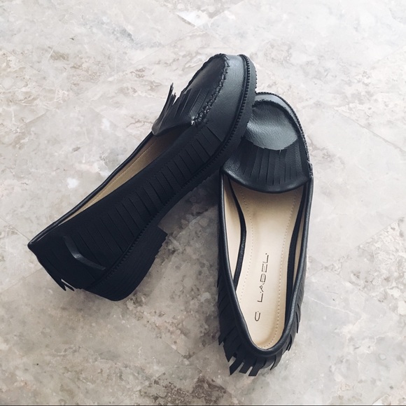 MUST GO Black Loafers Faux Leather - Picture 1 of 6